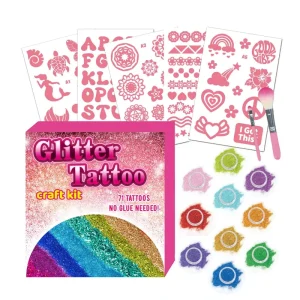 Customized Temporary Body Glitter Face Art Kids Luminous Tattoos Sticker for Children Boys Tattoos Sticker