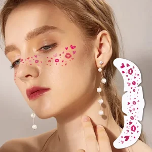 Customized Valentine’s Day Long Lasting Freckles Face Tattoo Sticker for Live Pratty Festival Celebration