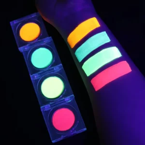 Customized Water Activated Vegan Glow Dark Eyeliner Palette Water-Based UV Neon Color Face/Body Paint Kit 100 Colors Skin