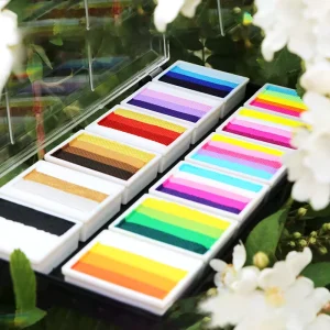 Customized Water Based Face Paint Professional Eyeliner & Rainbow Split Cake Features Water Activated Technology