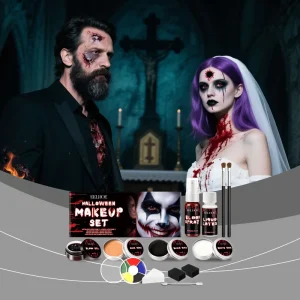 Customized Waterproof and Sweatproof High color Rendering Halloween Face Painting Kit