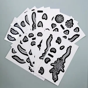 Customs Hand Finger Henna Tattoo Stickers Templates Waterproof Body Painting Tattoo Art Stencil