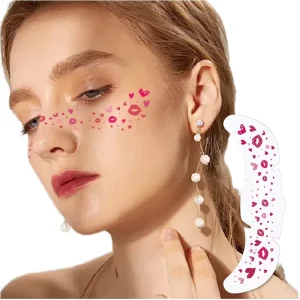 Cute Waterproof Love Flower Butterfly Makeup Tattoo Stickers for Carnival Party