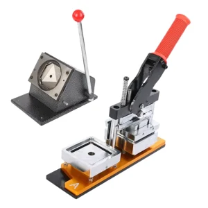 DIY 2×2 Inch Square Fridge Magnet Making Machine, 50x50mm Metal Photo Button Press Kit for Professional Gift & Merch Branding