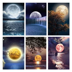 DIY Cross Stitch Professional High Quality Custom Moon 5D Diamond Painting Kit