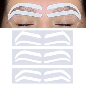 DIY Eyebrow Auxiliary Sticker Airbrush Tape PVC & Steel Material 16x4cm Shape Stencil Tattoo Drawing Guide PMU/Beauty