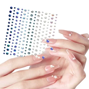 DIY Pearl Gem Stickers Acrylic Teary Mole Makeup Eye Face Diamond Cross Border PVC Decorative Eye Face Stickers