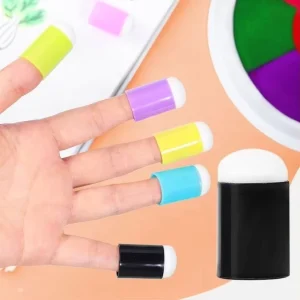 DIY Scrapbooking Drawing Stamping Face Painting Tools Sponge Finger Daubers for Body Paint Ink Pad Stamping Brush