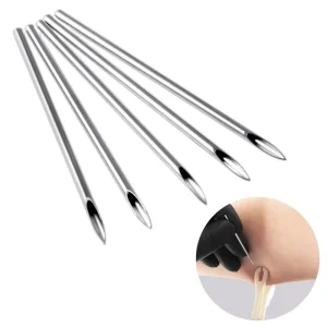 DIY Stainless Steel Hollow Piercing Needle Fashion Body Jewelry For Belly Ring & Eyebrow Ring For Wedding Gift Engagement