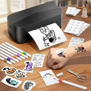 DIY Temporary Tattoo Maker TK32 Pocket Printer Mini Portable Create Custom Temporary Tattoos Tattoo Sticker Kit