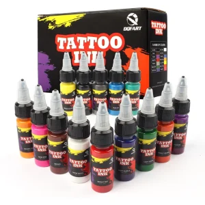 TI-02 Tattoo Ink 14-Color Kit Pigment Set Coloring Agent 15ml
