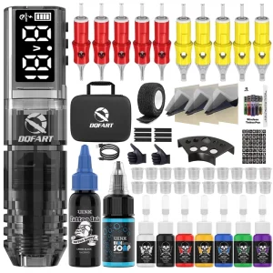 DQFART WTK-253 Wireless Tattoo Kit Beginner-friendly 1600 MAh Battery Long-lasting Performance