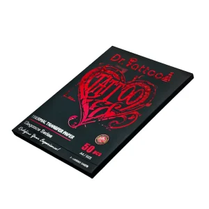 DR.Tattoo Elegance Series Trendy Tattoo Thermal Transfer Stencil Paper OEM Customizable World’s First A5 Size 20 Pack Body Paint