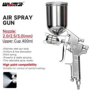 DTQ8020 Professional 2-3mm Nozzle Pneumatic Gravity High Air Pressure Spraying Gun Airbrush Automotive Car Painting Repair