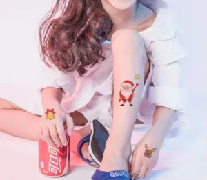 Decorative Cute Christmas Festival Temporary Tattoo Stickers Body Stickers Custom Pack for Kids
