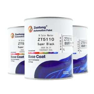 Deep Black Car Refinish Paint 1L High Coverage for Spray Auto Repair