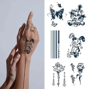 Design & Custom Waterproof Sweatproof Temporary Tattoo Sticker Lasting 2 Weeks