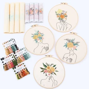 Design DIY Beauty Body Art Embroidery Hot-selling DIY Embroidery with Bamboo Hoops