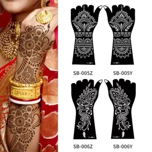 Design Henna Tattoo Stencil Painting Henna Stencils Factory Supply New for Hand Design Body Art