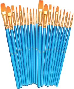 Detail Paint Brushes Set 20pcs Miniature Brushes for Fine Detailing and Art Painting