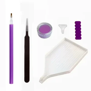 Diamond Art Toolkit with Dotting Pen Tray Glue Putty Tweezers Custom Diamond Painting Accessories