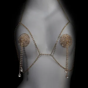Diamond Body Chain Set for Women’s Chest Tassel Sparkling Diamond Body Chain European and American Jewelry