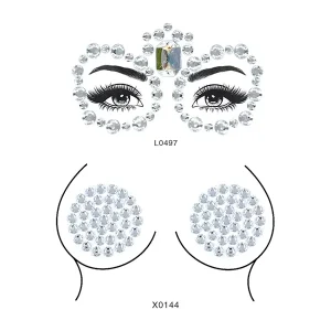 Diamond Colorful Jewels Body Art Chest Hand Face Crystals Rhinestone Gem Decorative Stickers