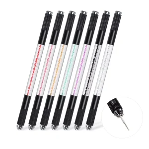 Diamond Double Head Crystal Mapping Waterproof Handle Tool Permanent Makeup Eyebrow Eyeliner Lips Tattoo Manual Microblading Pen