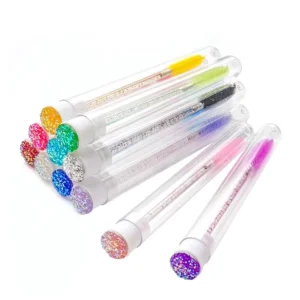 Diamond Eyebrow Brush Tube Disposable Eyelash Brush Reusable Crystal Eyelash Brush Replaceable Dust proof