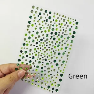 Diamond Face Stickers Pearl Colorful Rhinestone Gem Temporary Tattoo Paper Self Adhesive Custom Design