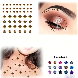 Diamond Gem Body Face Sticker Tattoo Rhinestone Eye Sticker Adhesive Face Jewel Stickers for Makeup