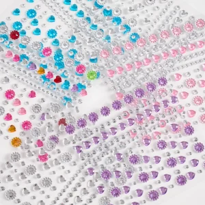 Diamond Stickers Colorful Crystal Sparkle Frost Glass Stickers Rhinestone Crystal Sticker Manufacturers