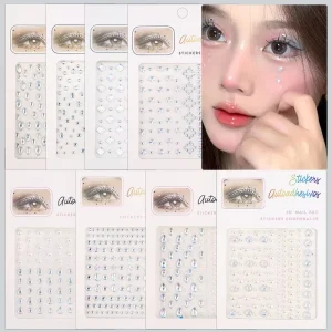 Diamond Water Drops Rhinestone DIY Eyeshadow Sticker Temporary Crystal Nail Body Concert Makeup Fairy Tear Design