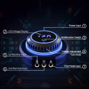 Digital Display Precise Control Tattoo Device Professional Dual Mode Tattoo Power Supply