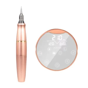 Digital P90 Mirror LED Screen Permanent Makeup Machine Rotary Tattoo Machine Eyebrow Pen Set for Microblading Popular Pink