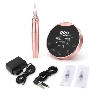 Digital P90 Stainless Steel Mirror LED Screen Permanent Makeup Machine Rotary Tattoo Machine Eyebrow Pen Set Microblading SOKONY