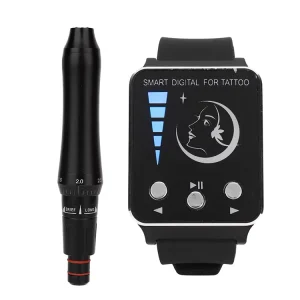 Digital Permanent Makeup Eyebrow Lip Eyeliner Microblading Pen for Rotary Tattoo Machine with Watch