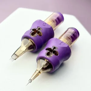 Dinglong Viola Tattoo Cartridge Needles with PC+304 Stainless Steel 100% EO Gas Sterilized for Fineline for SMP Use