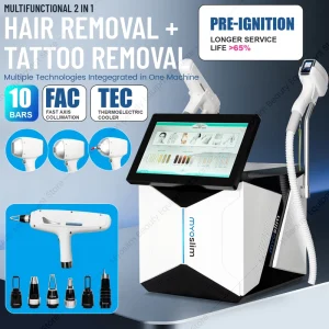 Diode Laser Hair Removal Picosecond Laser 2 in 1 Tattoo Removal Machine 4 Wavelengths 755 808 940 1064nm Beauty Salon Equipment