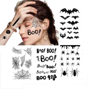 Direct Sale Black Bat Tattoo Adhesive Stickers Factory Price Available