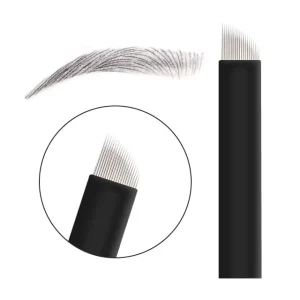 Disposable 18U Microblading Needle Cartridge Eyebrow Nano Permanent Makeup Micro Microblading Blades Needles
