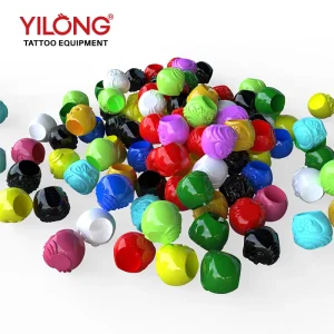 Disposable 200pcs/Box Colorful Tattoo Ink Cups with Pigment Caps Permanent Makeup Accessories