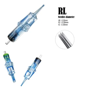Disposable 316 Stainless Steel Eyebrow Permanent Makeup Needles OEM 100% EO Gas Sterilized Tattoo Needle Cartridge