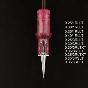 Disposable 3RS Tattoo Needles 1.5mm Stainless Steel Permanent 7RL 3RS RS RM M1 Models in Pink