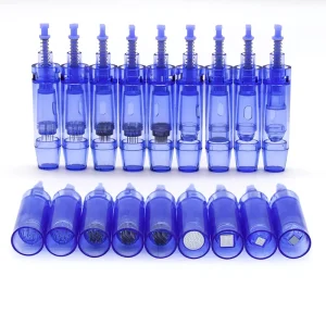 Disposable Blue Stainless Steel Bayonet Needle Cartridge for Permanent Makeup Lips Tattoo A1 Replacement