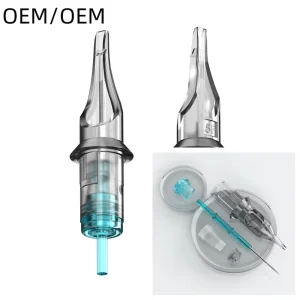 Disposable EO Gas Sterilized Permanent Makeup Eyebrow Lips Tattoo Cartridge SMP Needle Silicone Membrane Medical Grade