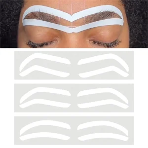 Disposable Eyebrow Auxiliary Sticker Brow Mapping Stencil Self adhesive Ruler for Microblading Permanent Makeup Brow Shape Tape