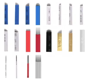 Disposable Eyebrow Embroidery Tattoo Blades Microblading Needles Cartridges