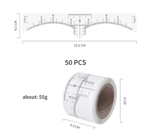 Disposable Eyebrow Ruler Permanent Makeup Mapping Ruler Stickers Eyebrow Ruler Stickers for Training