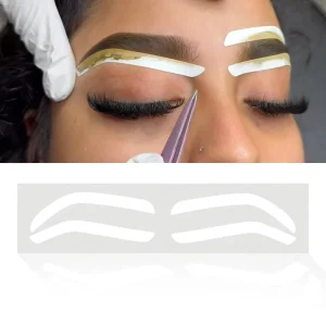 Disposable Eyebrow Ruler Sticker Drawing Brow Shaping Stencil Makeup Measure Tools Airbrush Eyebrow Stencils